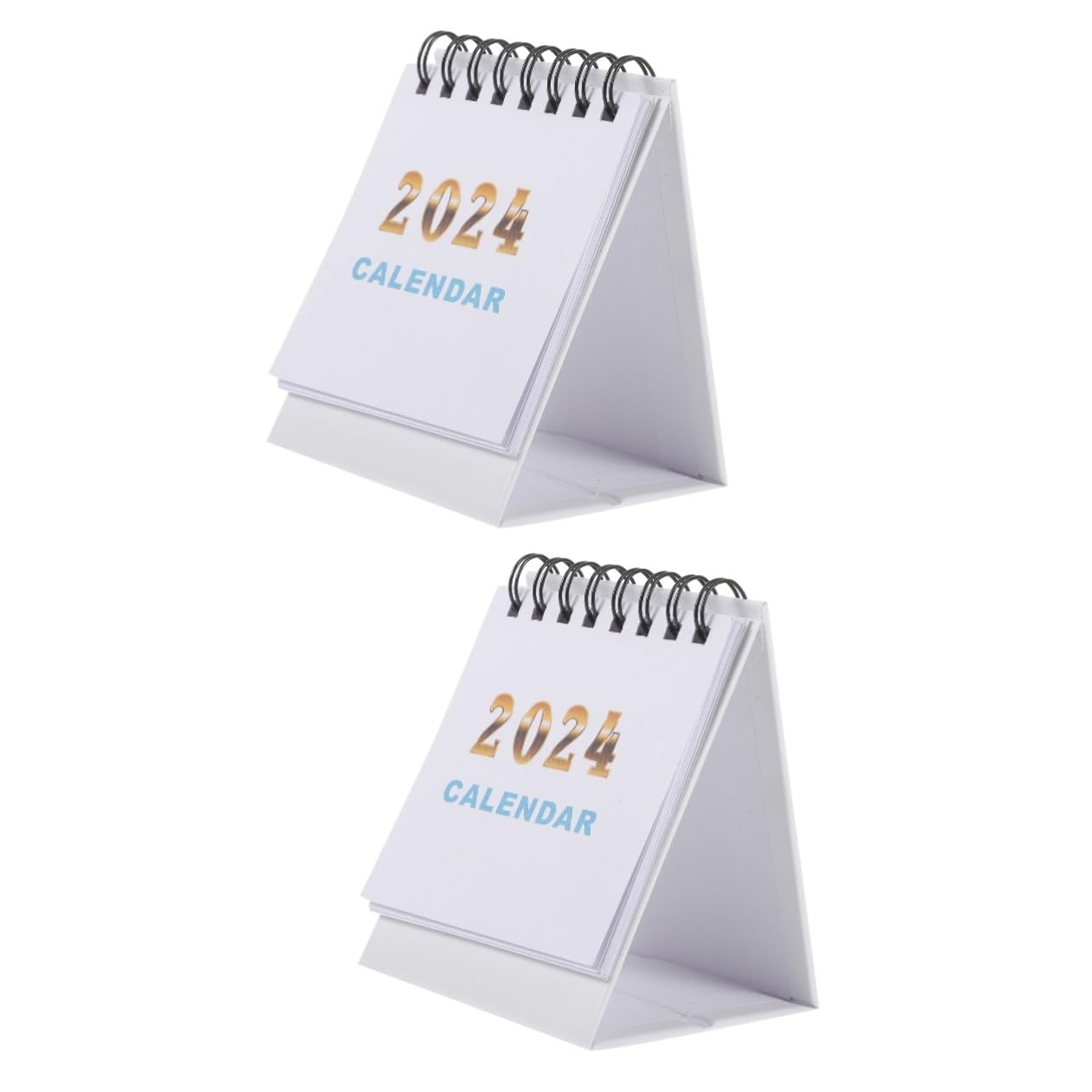 Ciieeo 2pcs 1 2024 Mini Desk Calendar Table Top Easels for Painting 2024 Desktop Calendar Desk Calendar 2023-2024 Standing Flip Schedule Calendar Paper White Lighthouse Tear-off Student