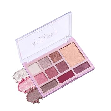 Seven Seas Sunset Eyeshadow 10 Pigmented Colors Eyeshadow Palette| Long Wearing And Easily Blendable Eye Makeup Palette | Matte,Shimmery & Metallic Finish (Skin)