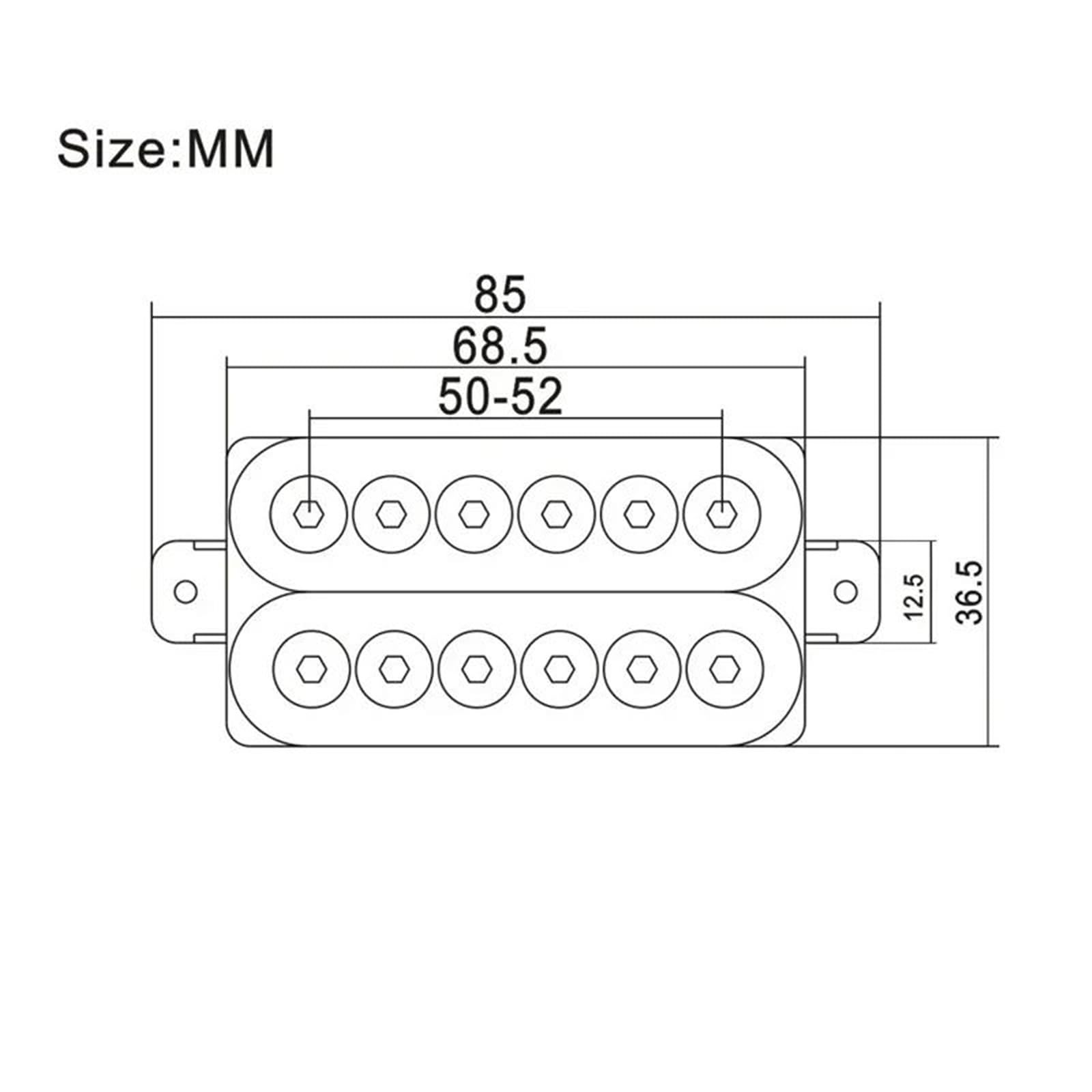 Przetwornik Do Gitary Elektrycznej Przetwornik Do Gitary Elektrycznej | Regulowane metalowe przetworniki gitary elektrycznej z podwójną cewką Humbucker Punk w kolorze czarnym(White One Set)