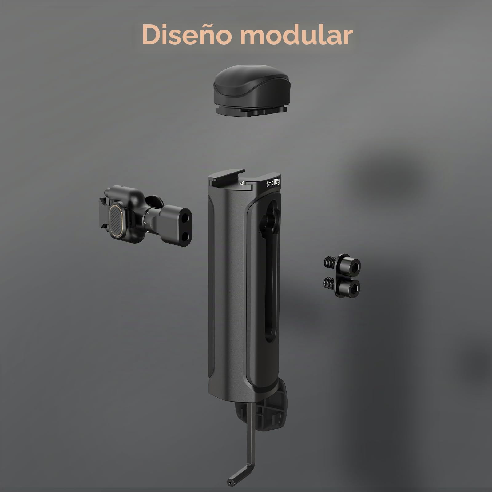 SMALLRIG Rotatable Quick Release Side Handle for SMALLRIG Quick Release Phone Cages, Aluminum Phone Cage Handle Grip with Infinite Rotation, Quick Release Adapter and Built-in Cold Shoe - 4403B