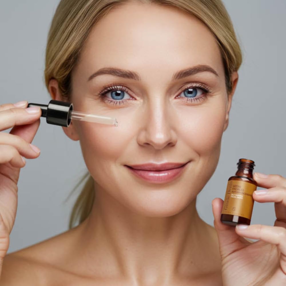 GISÈLE DENIS - Gotas Faciales Autobronceadoras 15 ml, Bronceado Gradual, Hidratante, Autobronceador Facial, con DHA, Eritrulosa y Ácido Hialurónico, Agradable Fragancia, Fórmula Vegana