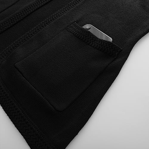 Belle Poque Women Sweater Blazer Vintage Cardigan Sweater V Neck Shawl Lapel Collar Cardigan with Pockets2