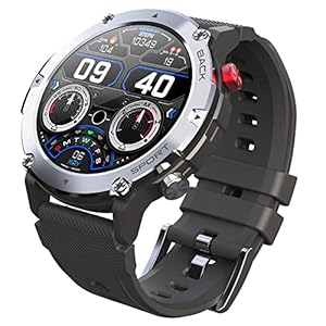 Smartwatch Smart Horloge voor Heren,Gezondheidshorloge met hartslag/slaapmonitor/bloeddruk/bloedzuurstof/stappenteller, Sport Waterproof Tracker