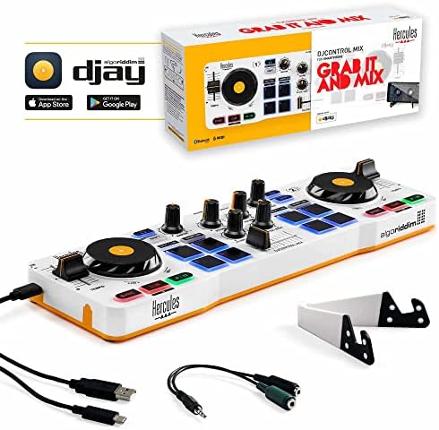 Hercules DJControl Mix Bluetooth Wireless DJ Controller for Smartphones 2 Decks