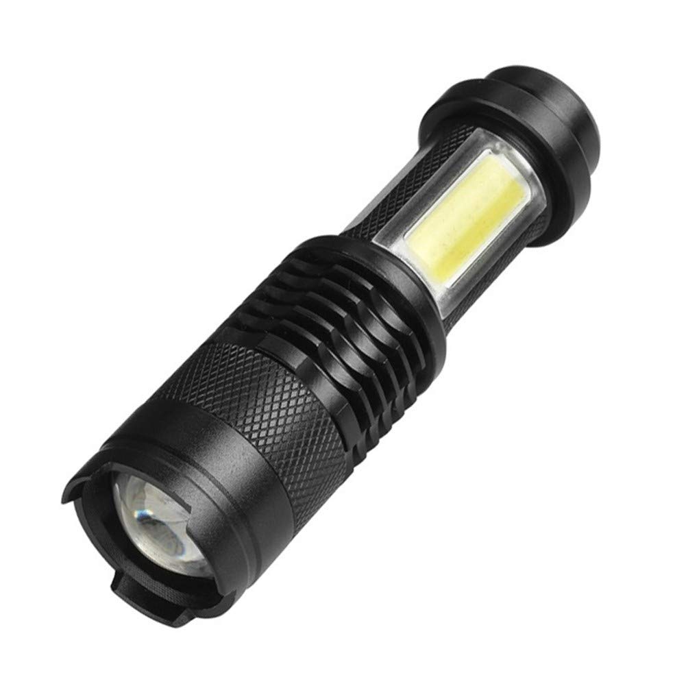 Flashlight, Built-in Battery Led Flashlight, Zoom Mini Streamlight Flashlight for 2000 Lumen Waterproof Outdoor lumintop Flashlight (Size : Package C)