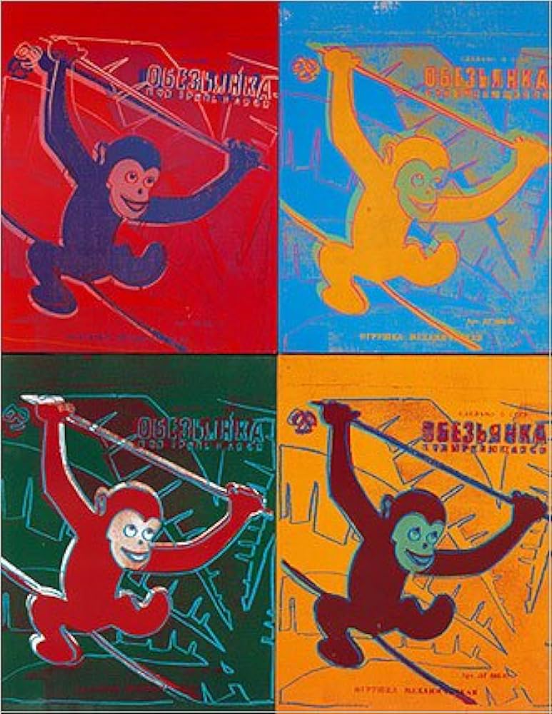 Andy Warhol Four Monkeys ポスター　ラージサイズ Amazon.com: Four Monkeys, 1983 by Andy Warhol : Everything Else