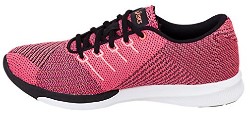 ASICS Women's fuzeX Knit Running Shoe Pink Glo/Flash Coral/Black 10 (S)2