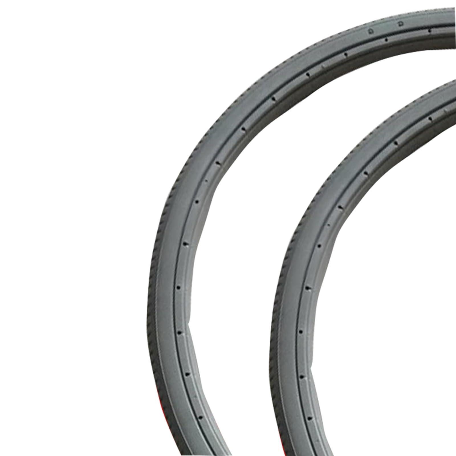 24 zoll Manuelle Rollstuhl Hinten Rad Zubehör Polyurethan Solide Reifen Schwarz Grau Ein Paar(Gray)