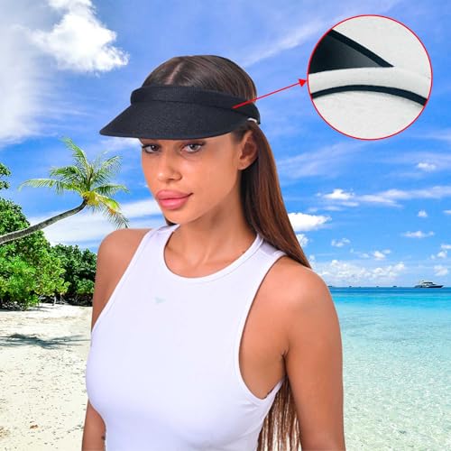 Image of 3 Pieces Clip On Visors Women Men Visor Sun Hats Hat Outdoor Sports Golf Beach Travel Tennis Cap