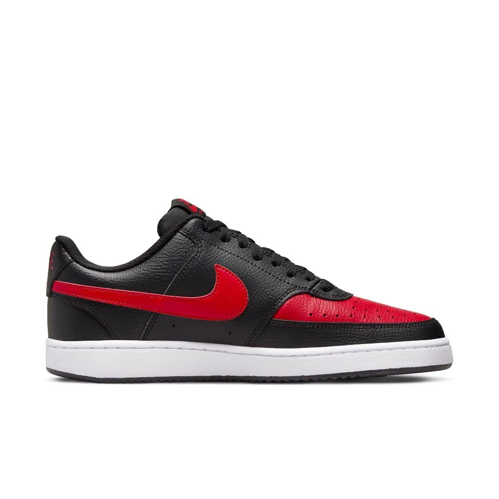 Nike Court Vision Low, Sneaker Uomo, Black/University Red-White, 45 EU