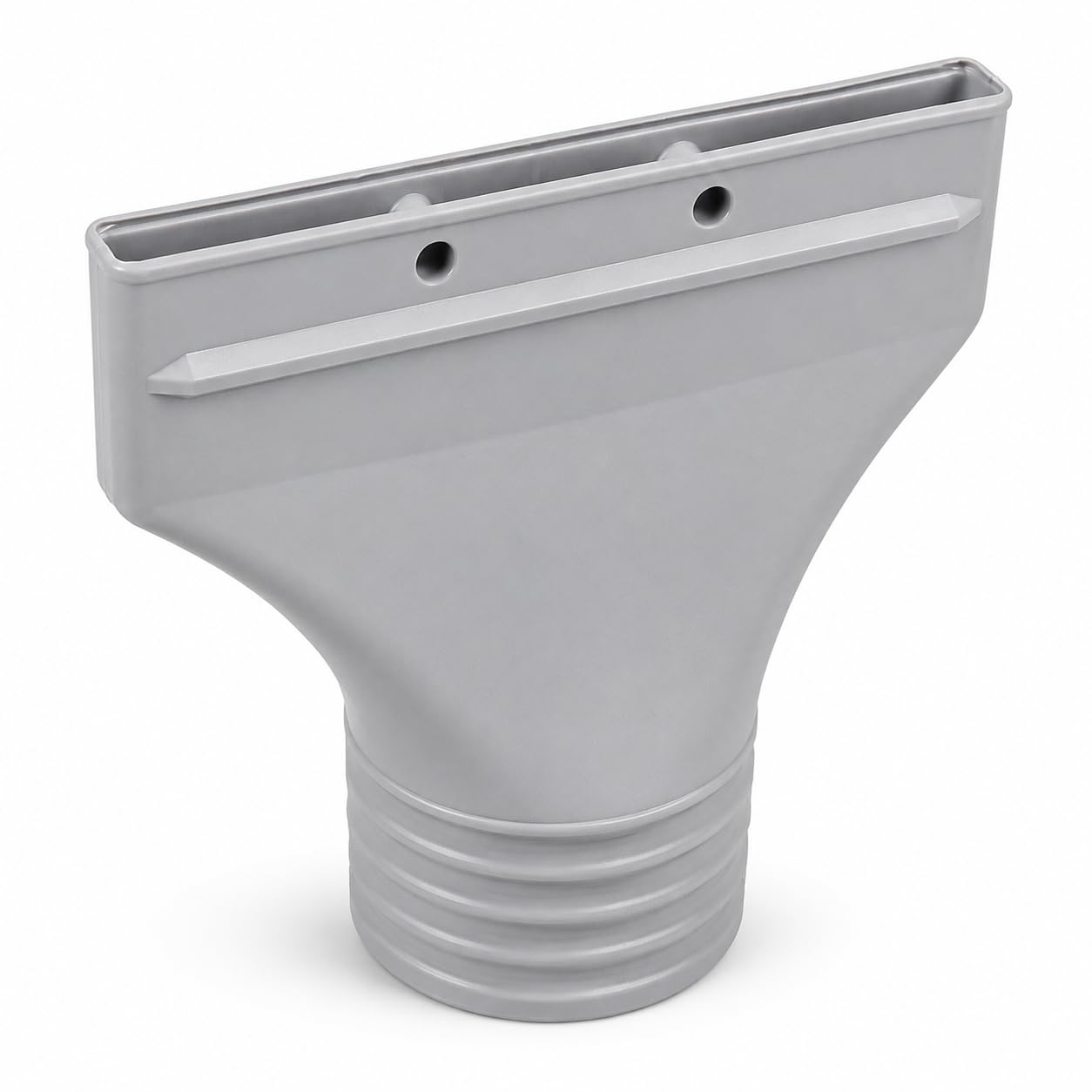 Flat Window Air Conditioning Flat Hose Adapter, 2cm Height Portable AC Hose Connector With 4 Secure Tabs, For Dryer Ventilation Climate Control System Grey