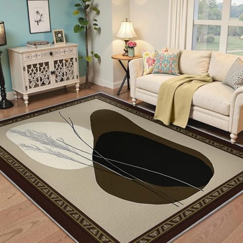 Tapis fin pliable pour chambre et studio géométrie abstraite - 3