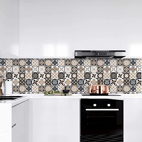 Papel de Parede Lavável Adesivo Premium Texturizado Azulejo - 3m x 40cm - Decoração para Cozinha, Sa