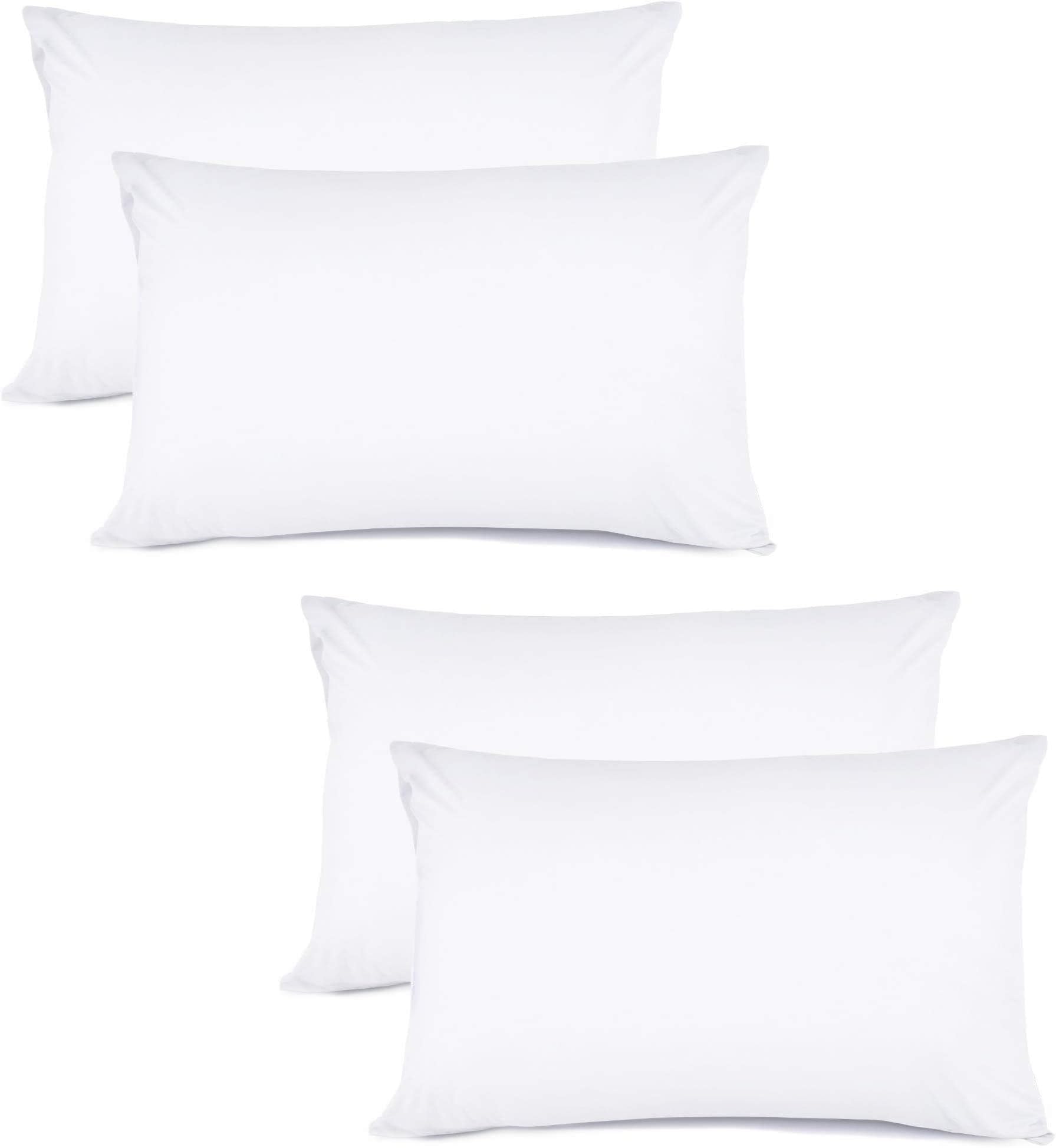 Hachette Pillow Cases 4 Pack Egyptian Cotton 200 Thread Count (White