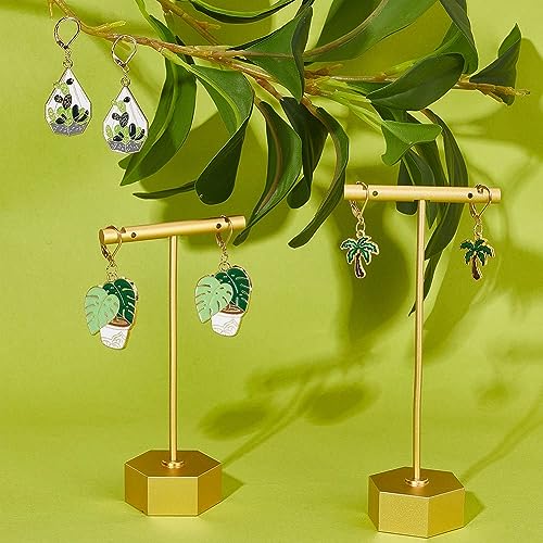 SUNNYCLUE 1 Box 20Pcs Stitch Markers Cute Lobster Clasp Charms Green Plants Cactus Crochet Stitch Marker Removable Knitting Metal Crocheting for Sewing Weaving Knit Threading - Image 4