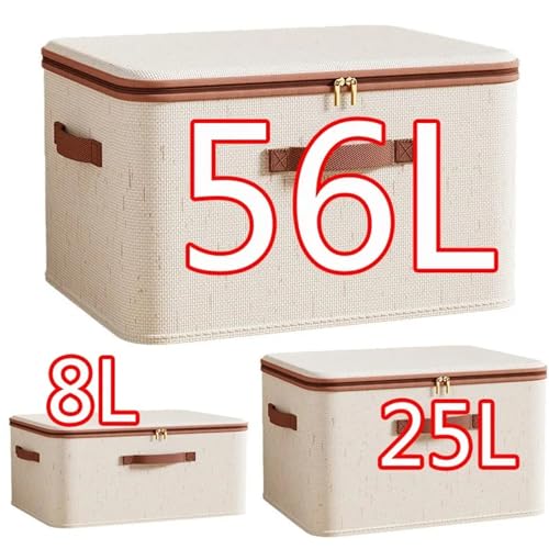 Boîte de rangement 56L robuste avec couvercle zippé - 3