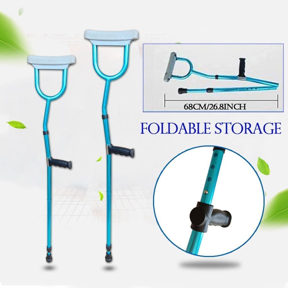 PAASHE Bastones de Aluminio Muletas Plegables 14 Niveles Altura Ajustable Bastones para Caminar Rehabilitación para Caminar Bastón para Caminar Unisex
