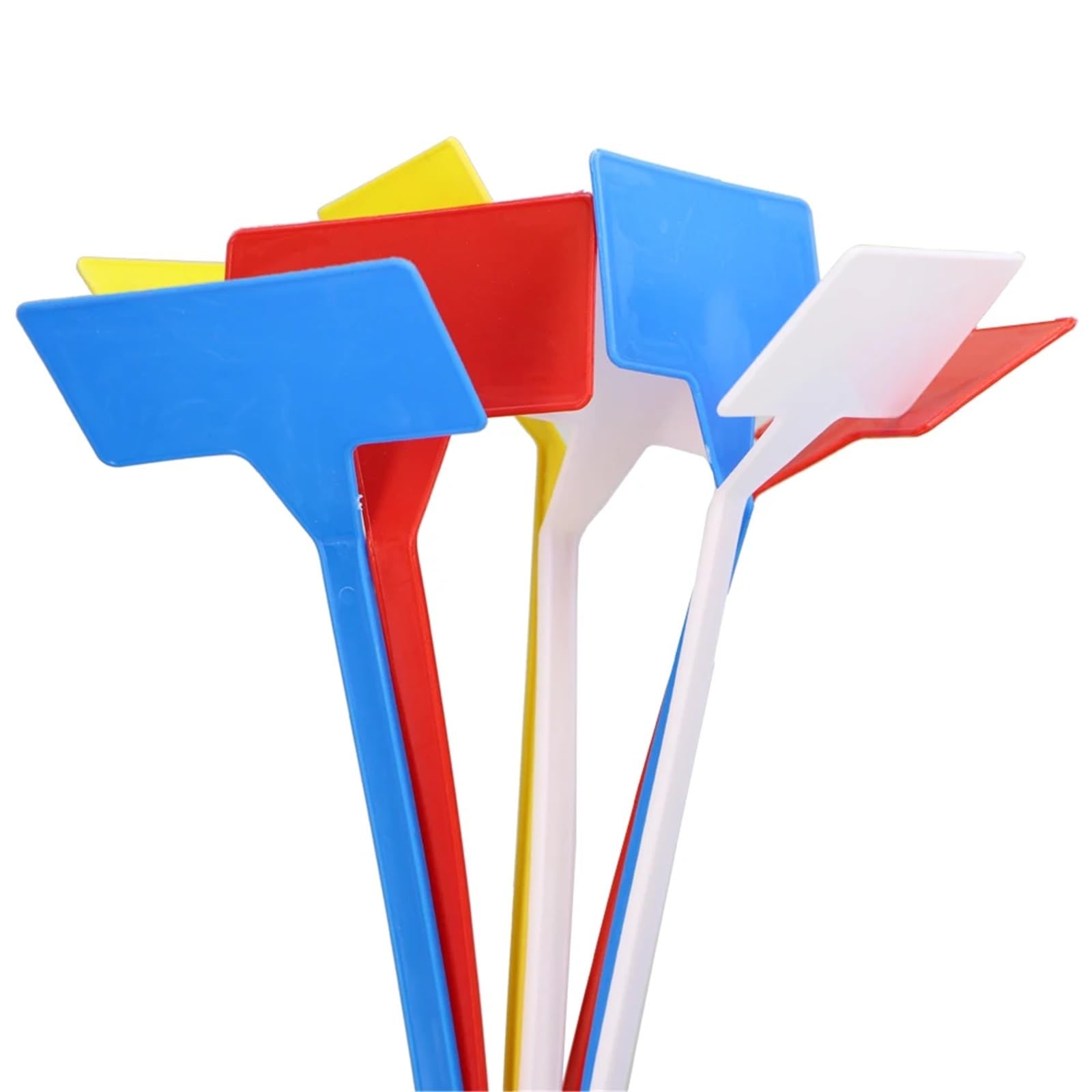 Pflanzenschilder Pflanzenetiketten, große wasserdichte Kunststoff-T-Gartenetiketten, Kindergarten-Topfpfahlmarkierungen for Kräuter, Blumen(Red-L,30PCS)