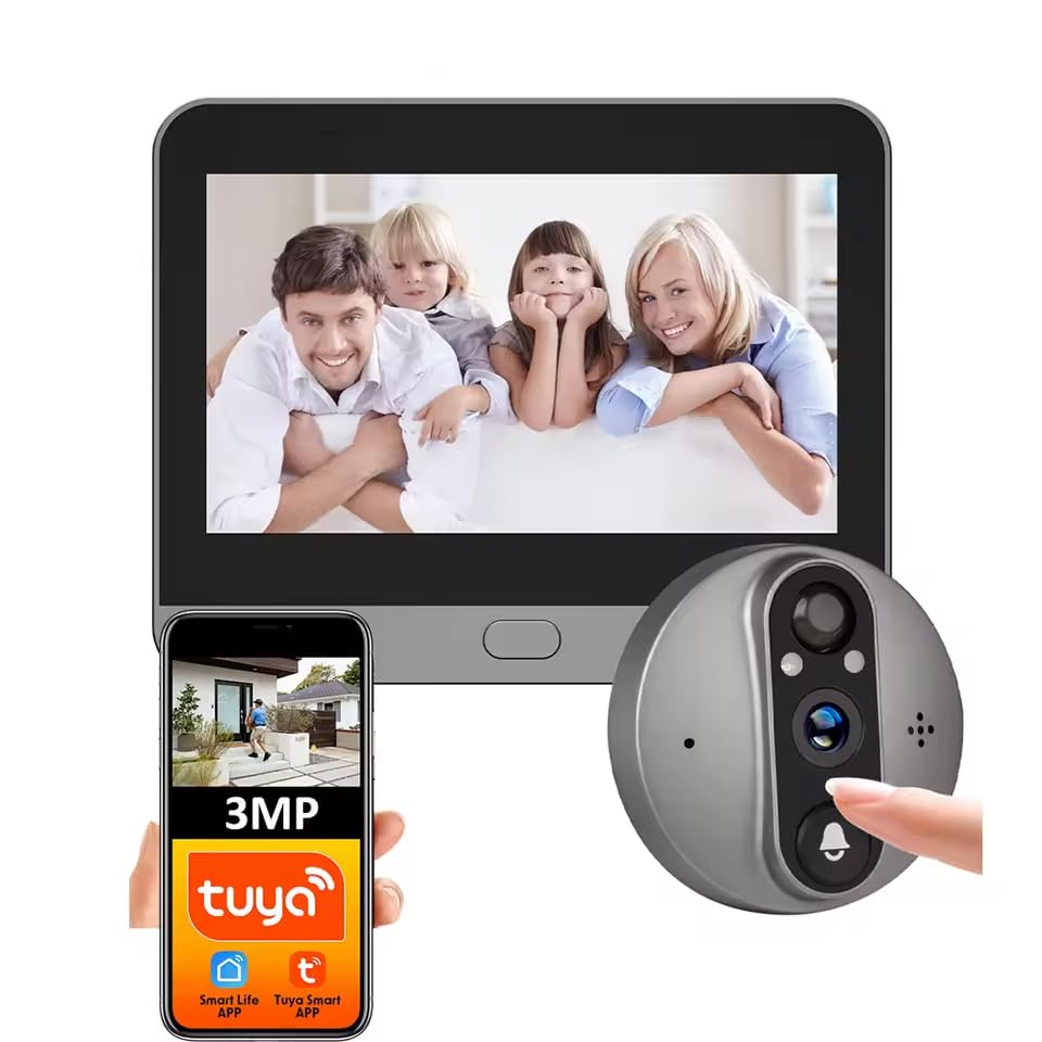 Amazon.co.jp: zmart 3MP スマートライフ Tuya 1080P ドアベル