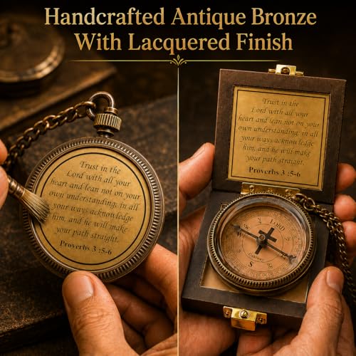 Brújula Lord's Path - Regalo Religioso Inspirador para Adolescentes y Hombres con Tarjeta de Saludos miniatura 7