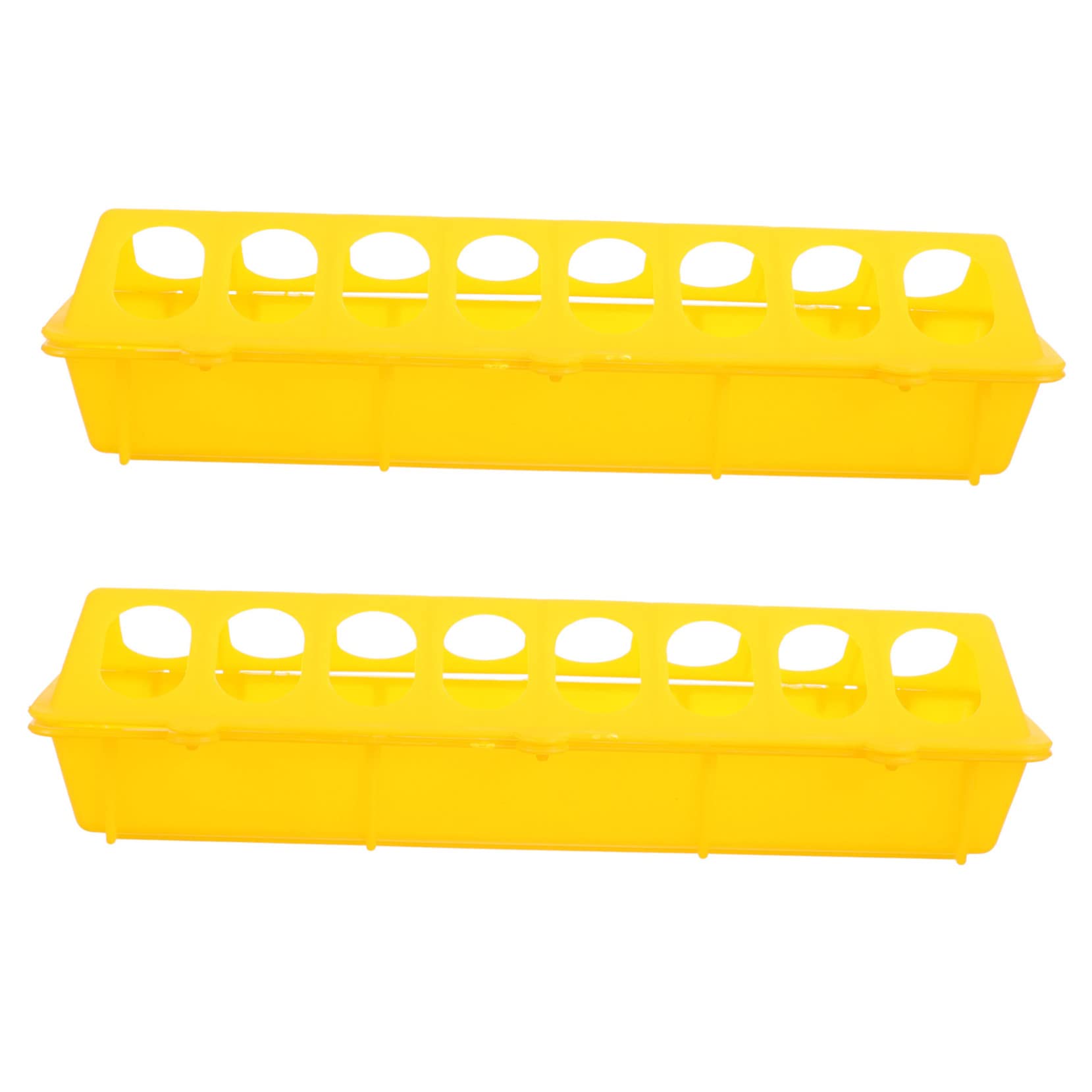 IWOWHERO 2pcs Portable Feeding Troughs for Poultry Durable Spatter Pigeon Feeders Lightweight Washable Chicken Food Containers for Easy Daily Use for Birds Animals