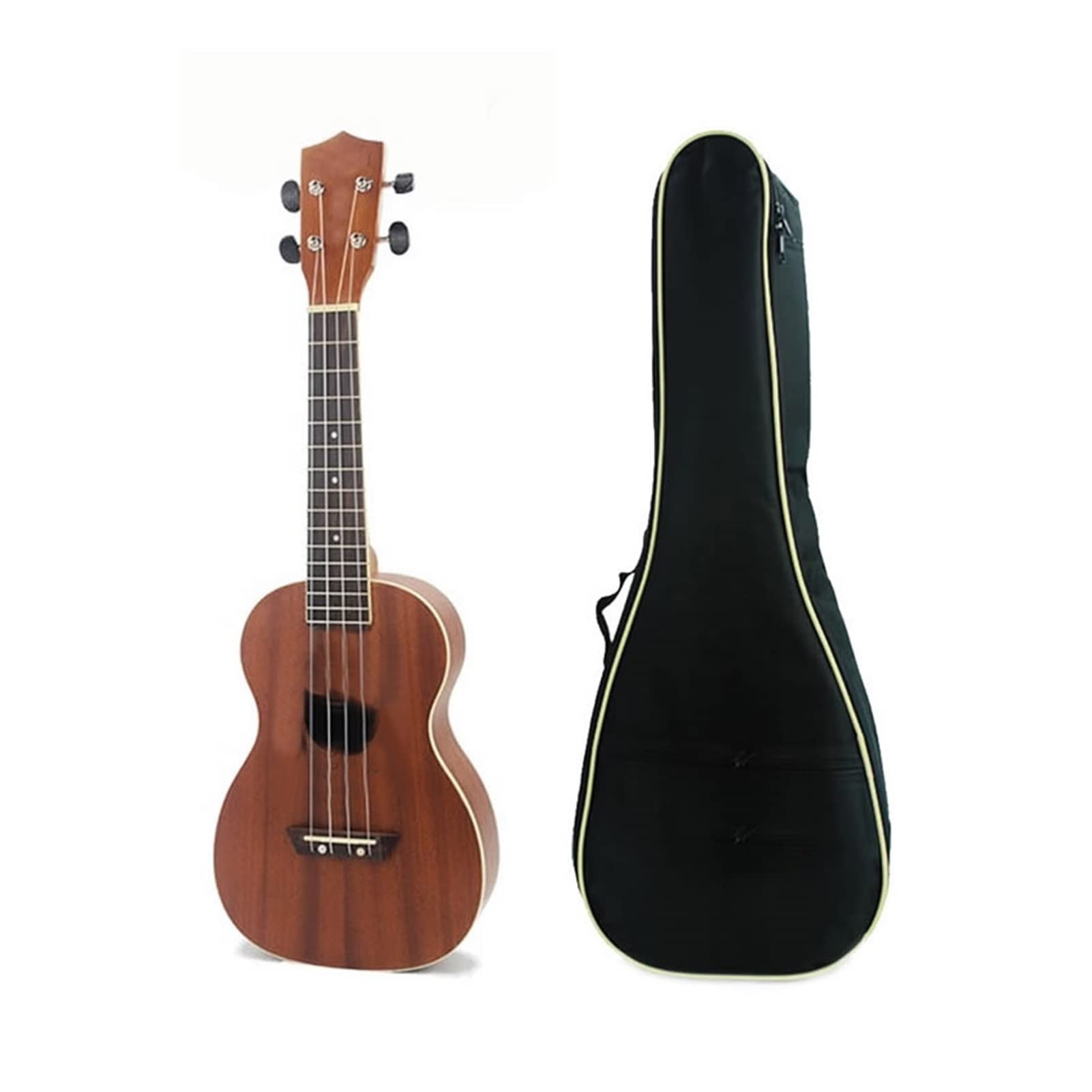 Ukulele Bausatz Konzert-Ukulele 23-Zoll-Ukellele-Handcraft-Sapele-Holz-Akustik-Uke-Schnitzen (Color : 3/4)