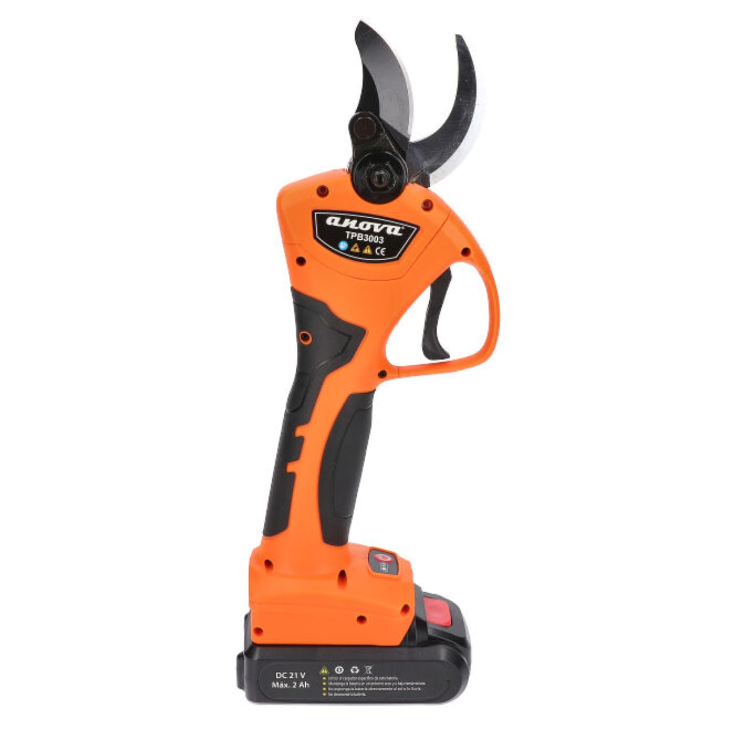 ANOVA - Tijera de poda | 1050 W | 21 V DC | 1,3 KG | Tiempo Carga 2-2,5 H | Ø Corte 0-25 - 40 MM | para Poda en Viñas, Frutales y Mantenimiento de Jardín | Acero de Calidad