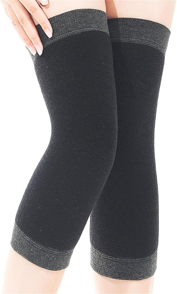 Fall and Winter Padded Knee Pads Warm Lining Knitted Cycling