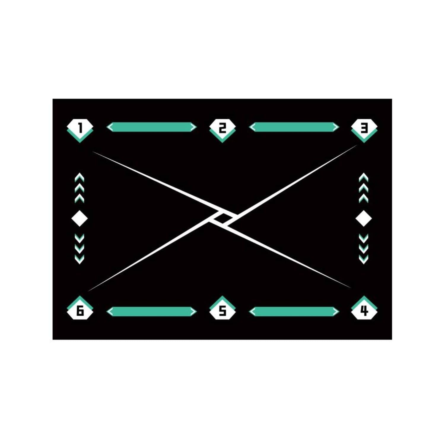 Non-Slip Soccer Mat with Drill Markers Noise-Reducing Soccer Footwork Training Mat Easy to Clean Portable for Teens, Kids, Indoor, Home, Children, Black Green Flash-image-17