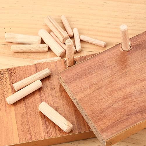 90 Pcs Wooden Dowels Assorted, M6 M8 M10 Wood Plugs Dowel Rods, Woodwork Pins Tapered and Ribbed for Grooved Fluted, Craft, DIY, Carpentry