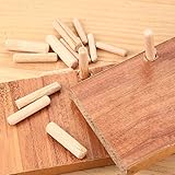 90 Pcs Wooden Dowels Assorted, M6 M8 M10 Wood Plugs Dowel Rods, Woodwork Pins Tapered and Ribbed for Grooved Fluted, Craft, DIY, Carpentry (3 models-90) - Image 6