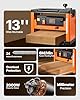 VEVOR 13-Inch Spiral Thickness Planer, Woodworking Power Benchtop Planer, with 2000W 23500 RPM Powerful Motor, Single Speed, for Hard & Soft Wood Material