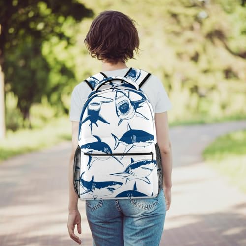 Sac de voyage décontracté à motif requin pour vos sorties et week-ends