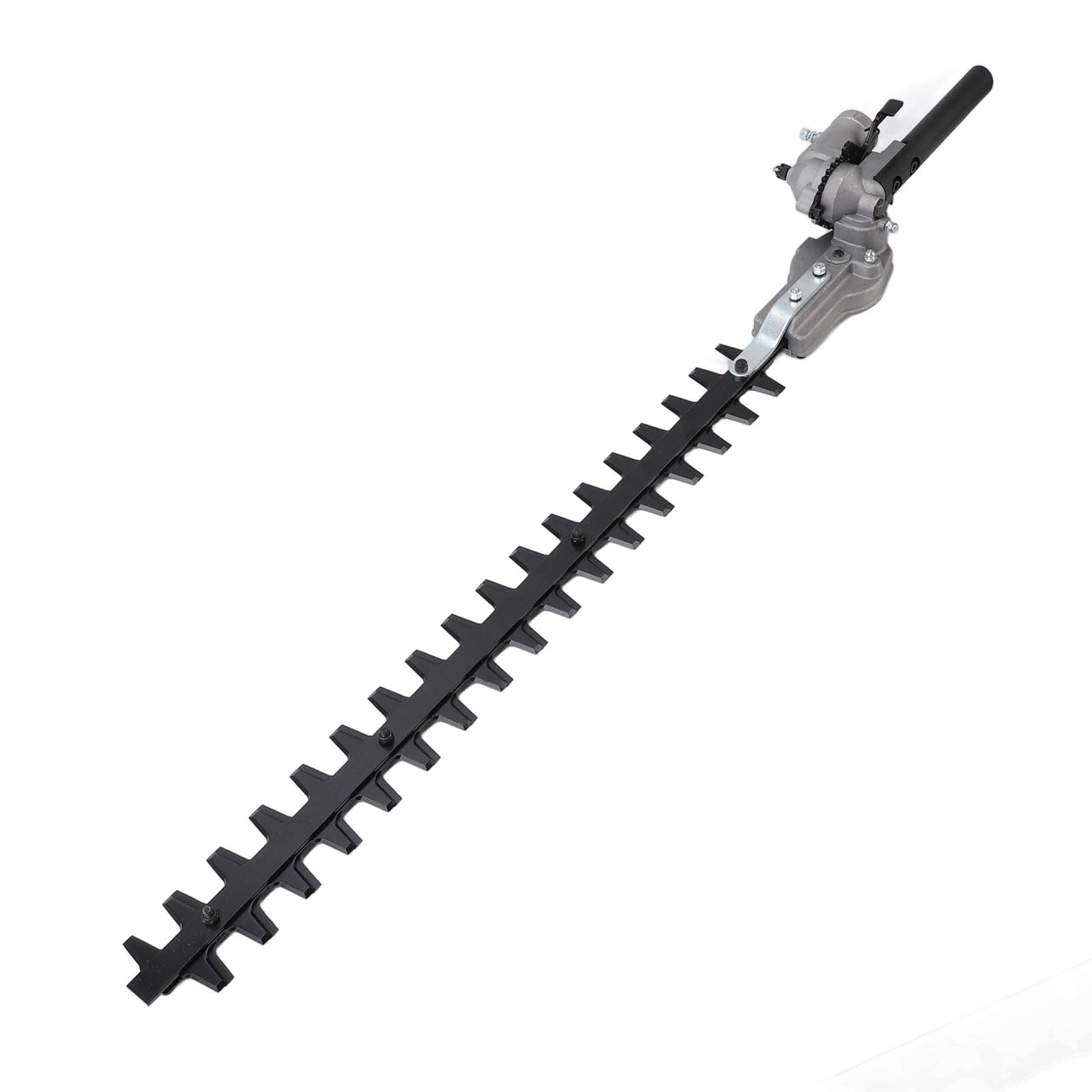 HELEVIA Hedge Trimmer Head, 9 Spline High Pole Brush Grass Cutter Harvester Mower, Multi Angle Adjustable Head, for Trimming Hedges Bushes and Shrubs (26 * 9mm)