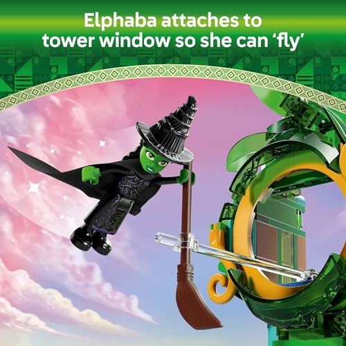 LEGO Wicked Welcome to Emerald City Building Toy - Wicked Toy for Kids, Ages 9+ - Gift for Girls and Boys with Tower Model, Glinda, & Elphaba Minidolls - 75684 - image 5