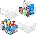 ClearSpace Plastic Storage Bins with Divider, 4 Pack XXL – Perfect Kitchen Organization or Pantry Storage – Fridge Organizer, Pantry Organization and Storage Bins, Cabinet Organizers