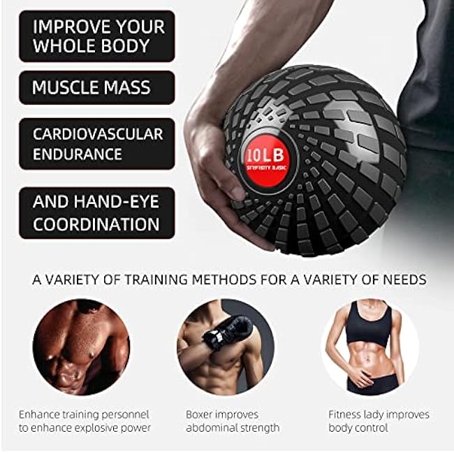 Medicine Ball 10 lbs Slam Ball Weighted Balls for Exercise Strength and Crossfit Workout