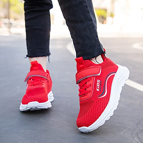 Kids Running Shoes Lightweight Breathable Adjustable Strap Elastic Soft Sole Anti Slip Fashion Athletic Shoes3