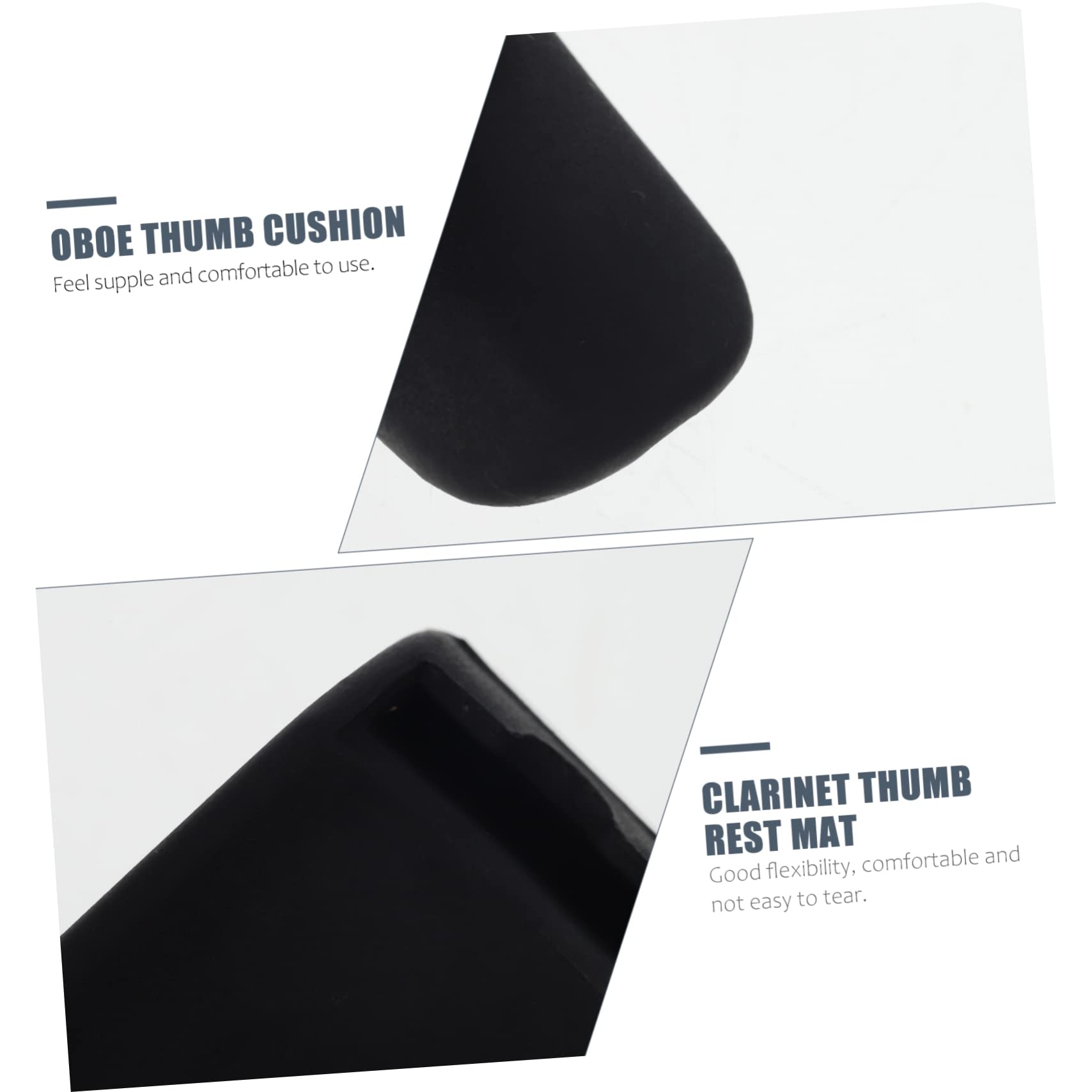 Toddmomy 2pcs Clarinet Thumb Rest Covers Rubber Oboe Pad for Instrument Tip Protectors
