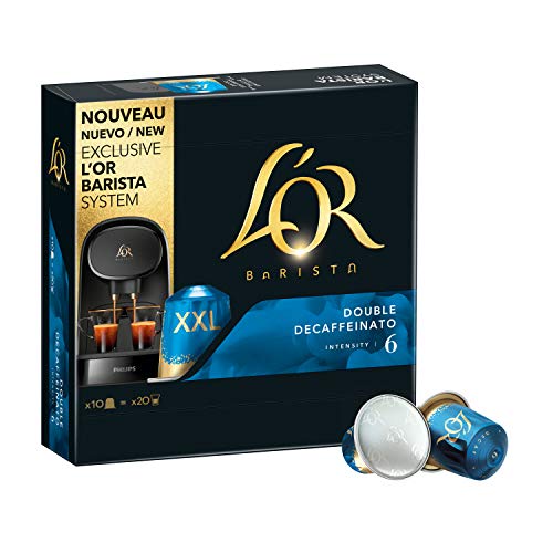 L'Or Barista, Cápsulas Doble Espresso Decaffeinato Intensidad 06 - Exclusivas Para Cafeteras L'Or Barista (1 Pack, 10 Cápsulas En Total)