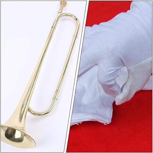 Miniatura 5 de SUPVOX Banda de trompeta para niños, guantes metálicos educativos Pro Tools Student Bb Profesional Bb Latón Principiante Instrumento Musical Música