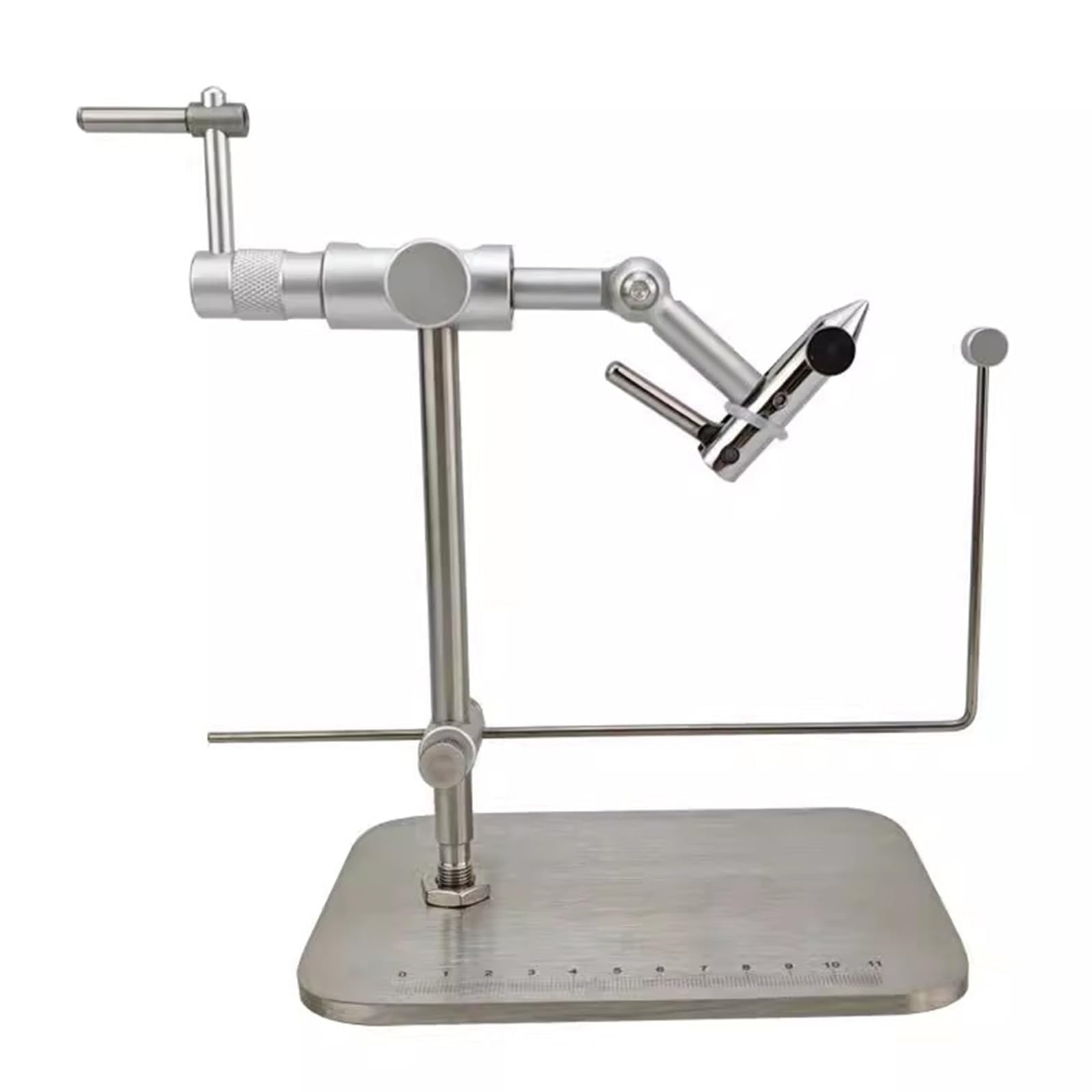 Rotary Fly Tying Vise,360 Degree Rotation Universal Binding Station,with Bobbin Holder, Stainless Steel Base and Jaws,for Fishing Enthusiasts