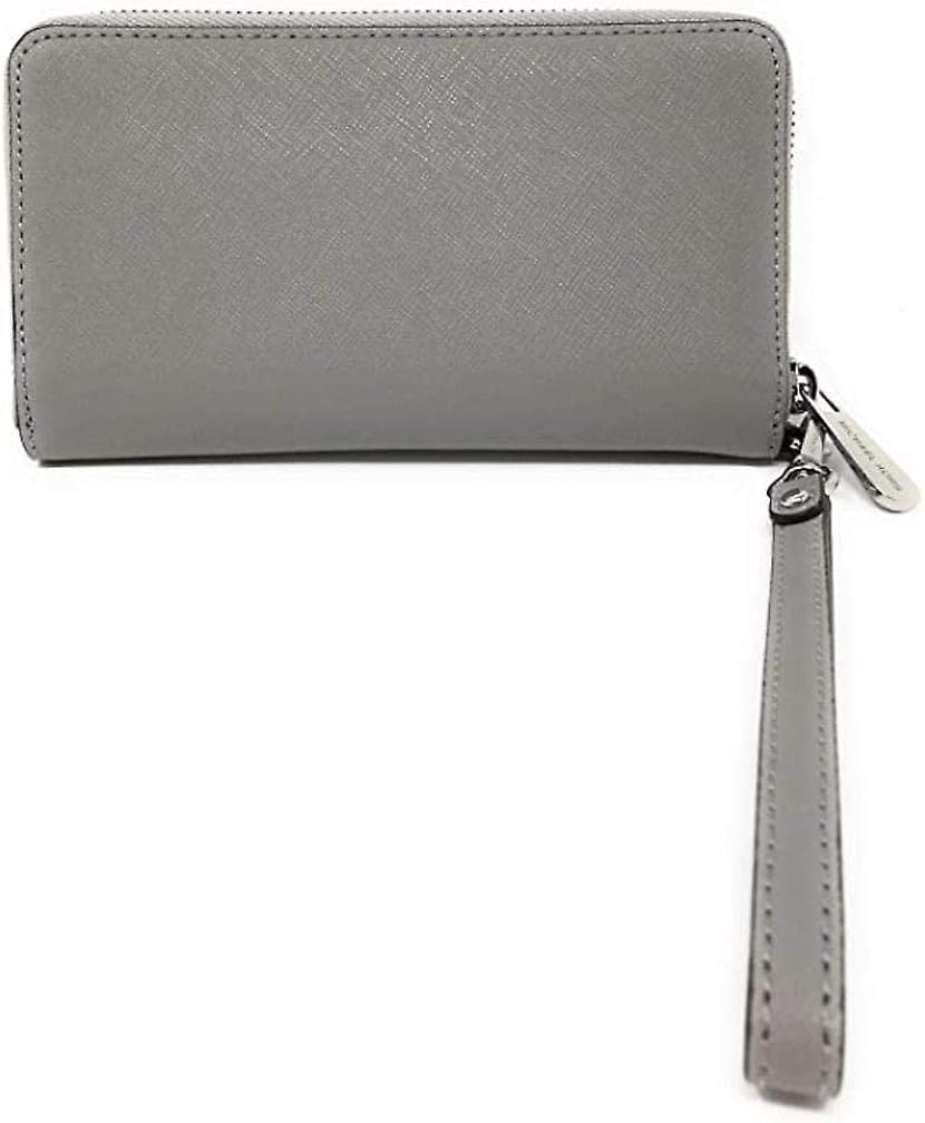 Michael Kors Women's Jet Set Travel Large phone Wristlet Pearl Grey