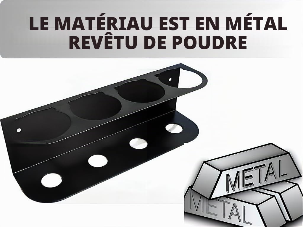 Support pour flacons pulvérisateurs - Support d'atelier pour bombes aérosols - Support de rangement pour bombes aérosols - 1 pièce