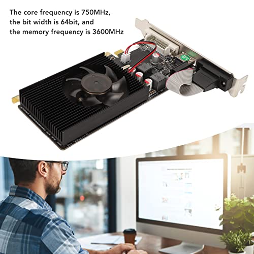HD6450 Graphics Card, 64bit 3600MHz 2GB DDR3 Graphics Card, 4K Video Card Upgrade Computer Accessories HDML/DP/DVI, for Desktop - Image 3