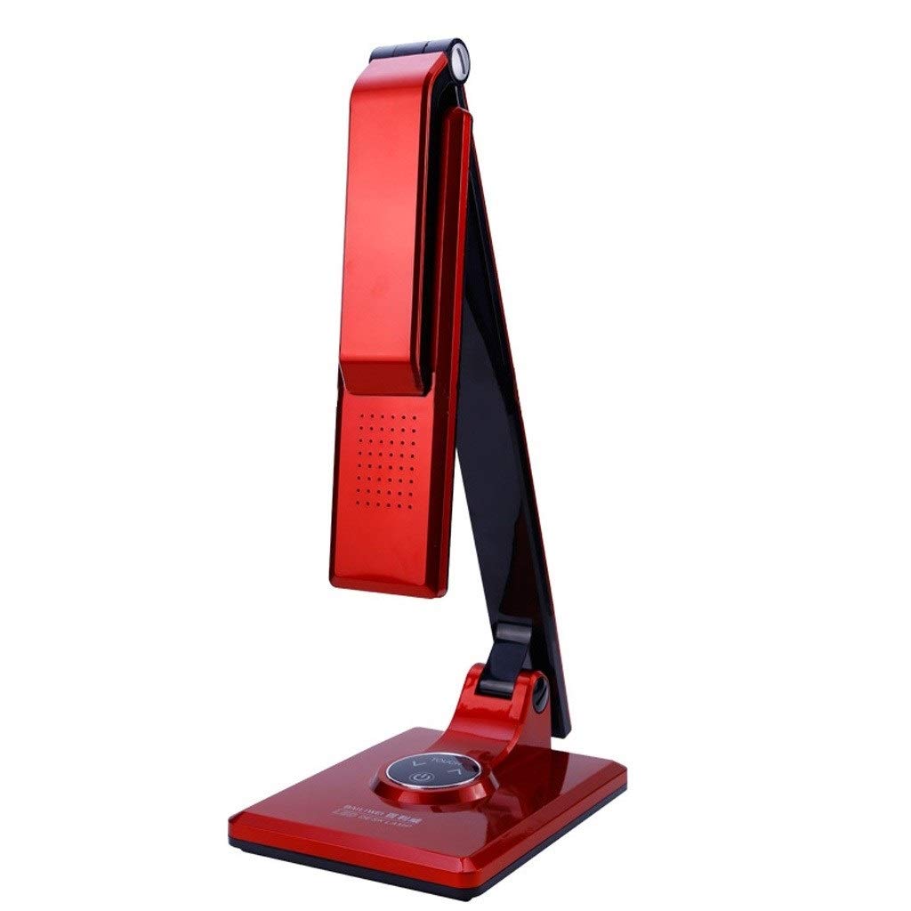 Lampa stołowa Student Lampa czytająca Składana lampa robocza (ściemnialny, bez migotania) sypialnia lampka nocna Smart dotykowy Przełącznik biurkowy Lampa stołowa LED(Red)
