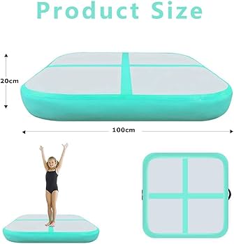 Amazon | エアトラック 体操 エアマット タンブリングマット 正方形 1m