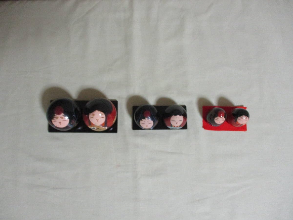 Amazon | 山口県の郷土民芸品大内人形ミニ内裏雛人形 3組1セット