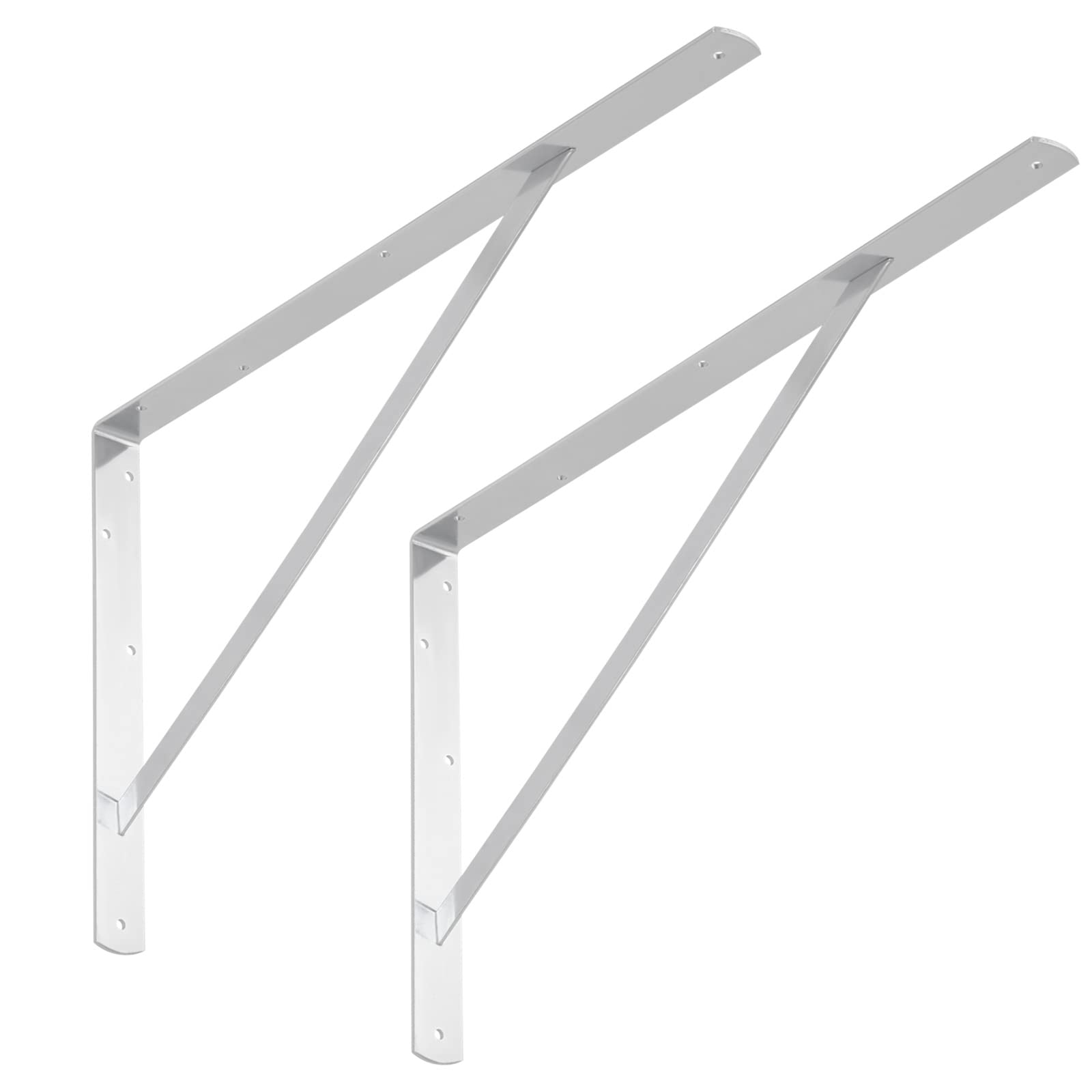 SOTECH 4er Set Regalkonsolen (600 x 375 x 40 mm, verzinkt, pulverbeschichtet), Konsole mit Querstrebe zur Stabilisierung