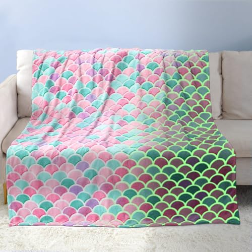 Glow in The Dark Mermaid Throw